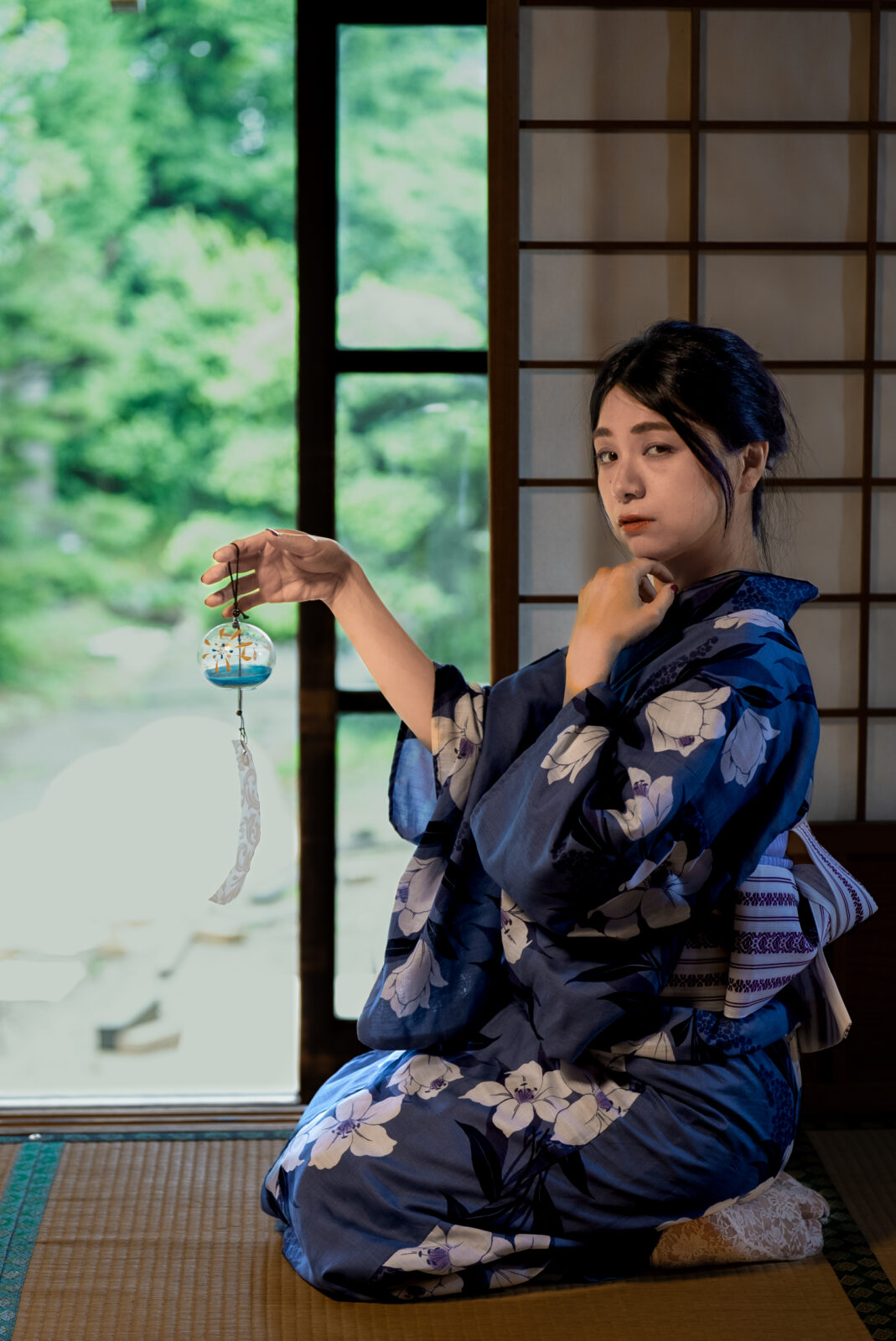 久美子 古民家浴衣