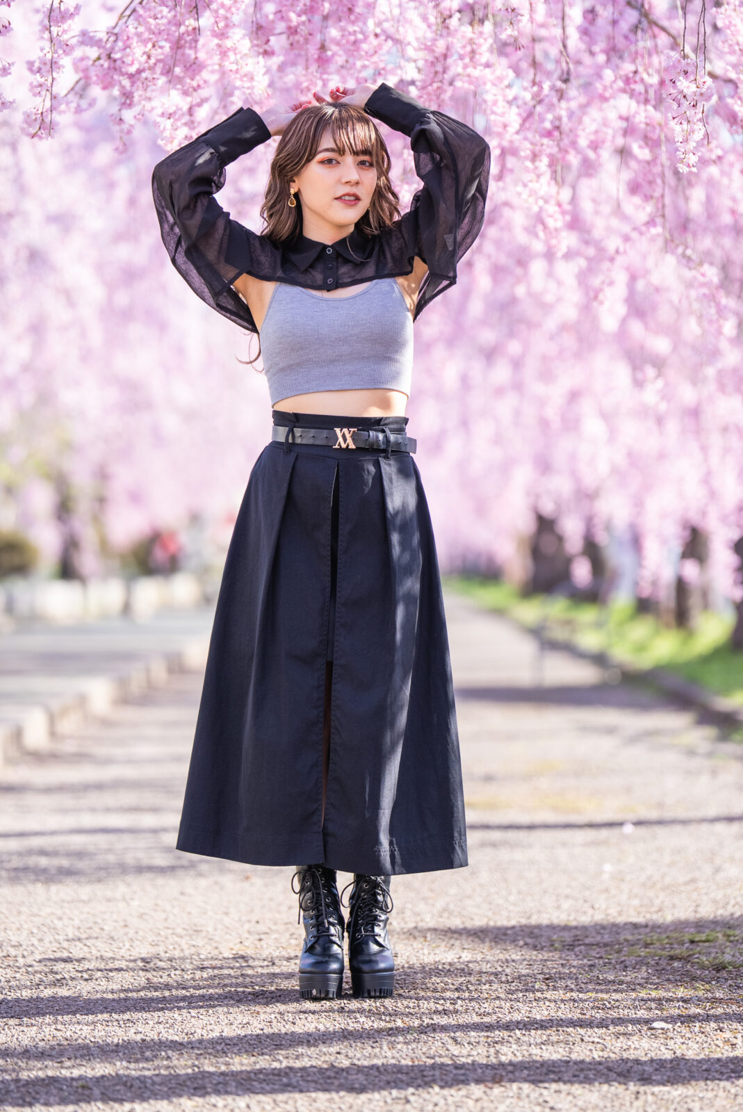 しょこ日中線桜